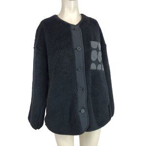 UNIQLO MARIMEKKO ~ WOMENS LARGE ~ FLEECE BUTTON UP JACKET COAT